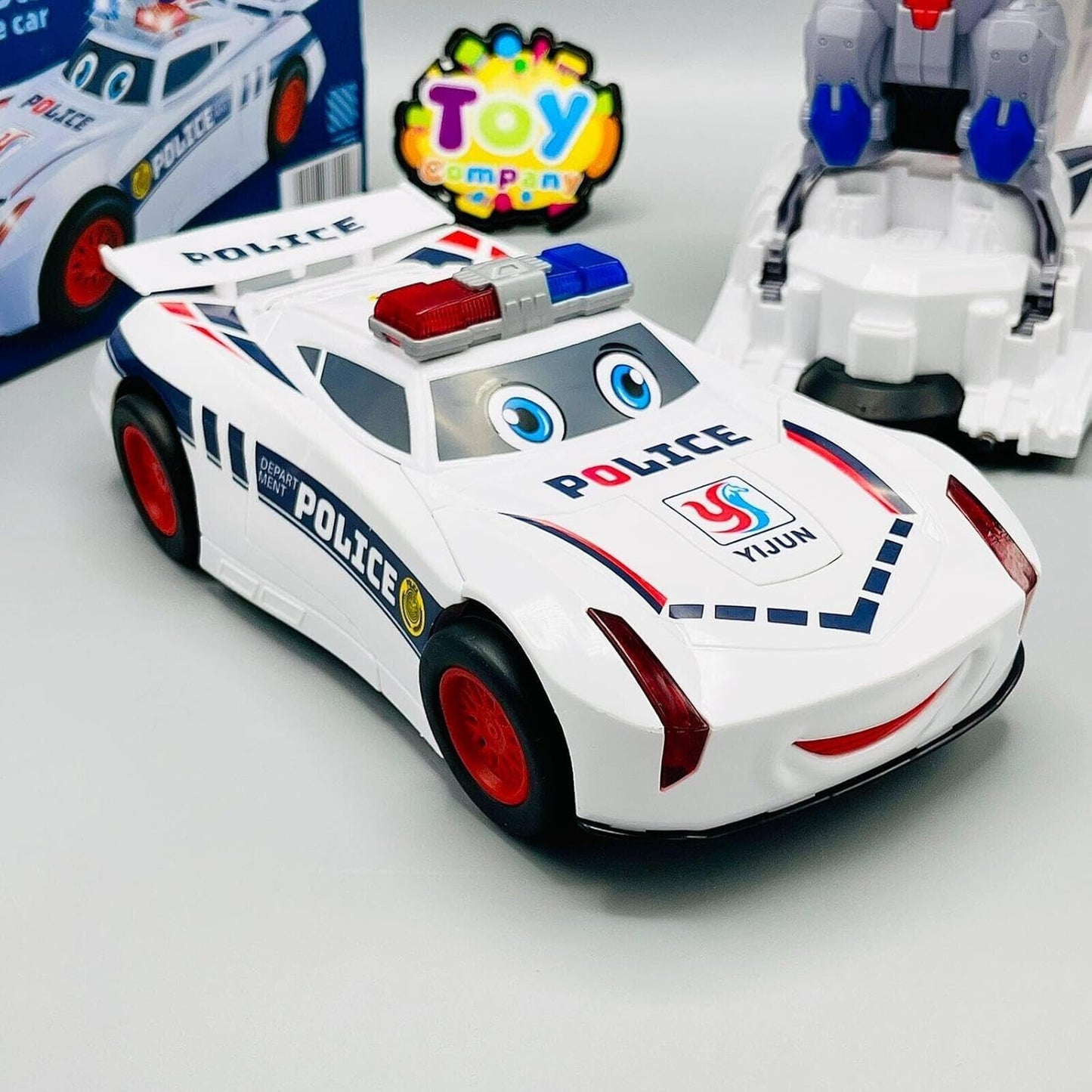 Voiture de Jouet de Police Électrique à Déformation.