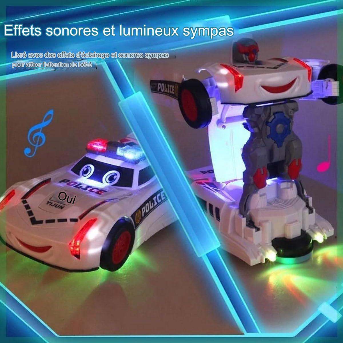 Voiture de Jouet de Police Électrique à Déformation.