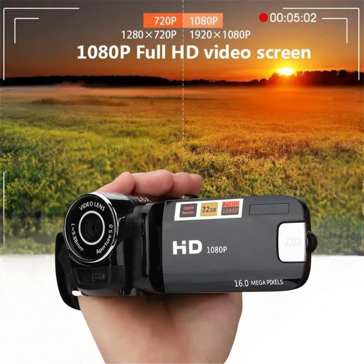 Caméscope numérique 1080p Full HD.