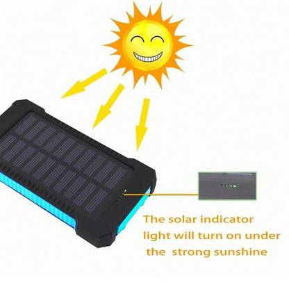 Banque d'alimentation avec panneaux solaires