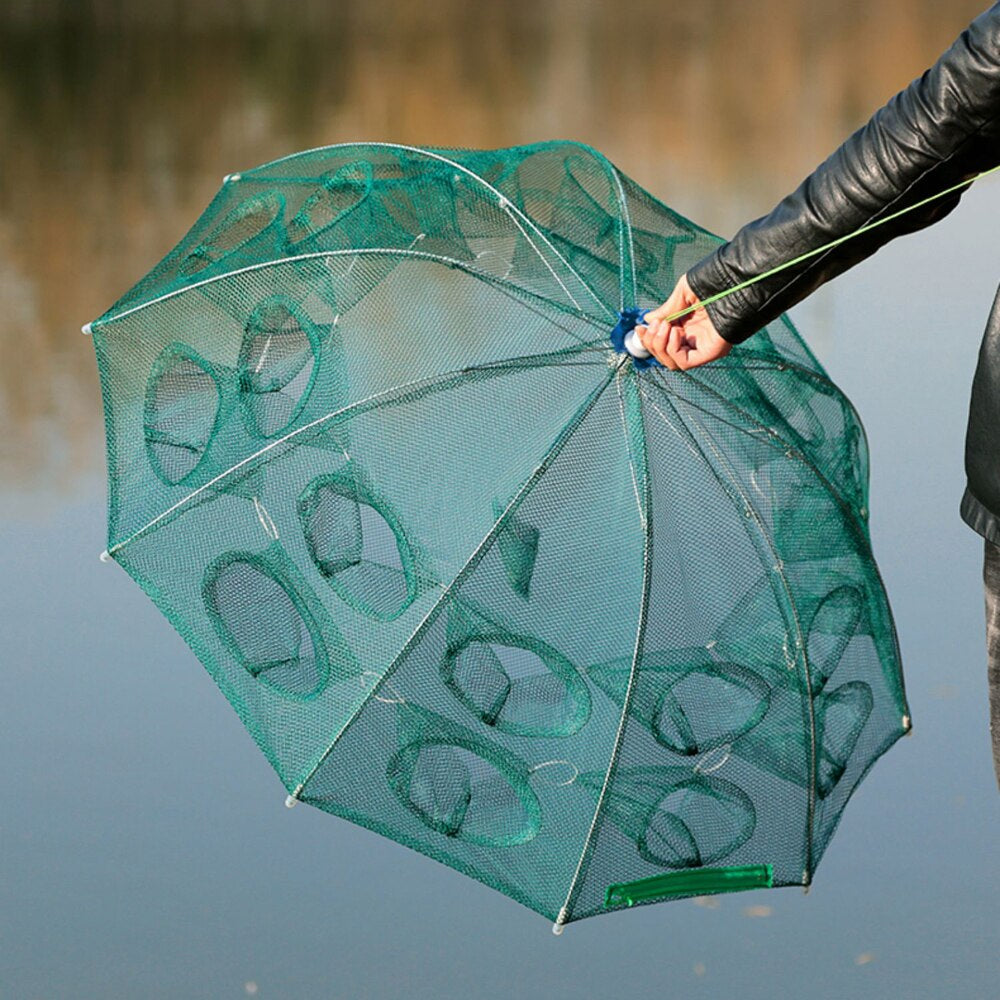 Filet de pêche automatique pliable en Nylon.