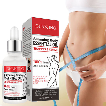 Guanjing huile de massage anti-cellulite perte de poids capsicum organique huile essentielle pour le corps pour la mise en forme du corps.