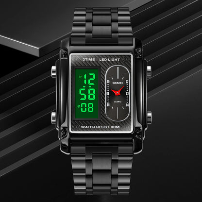 SKMEI-Montre rectangulaire pour homme.