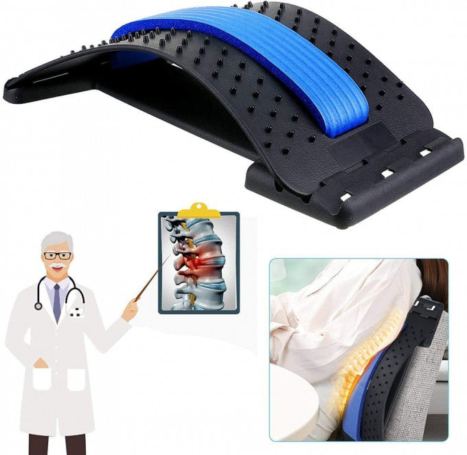 Support dorsal magique BACK STRETCHER, dispositif de correction de posture pour civière dorsale pour le soulagement des maux de dos avec support dorsal