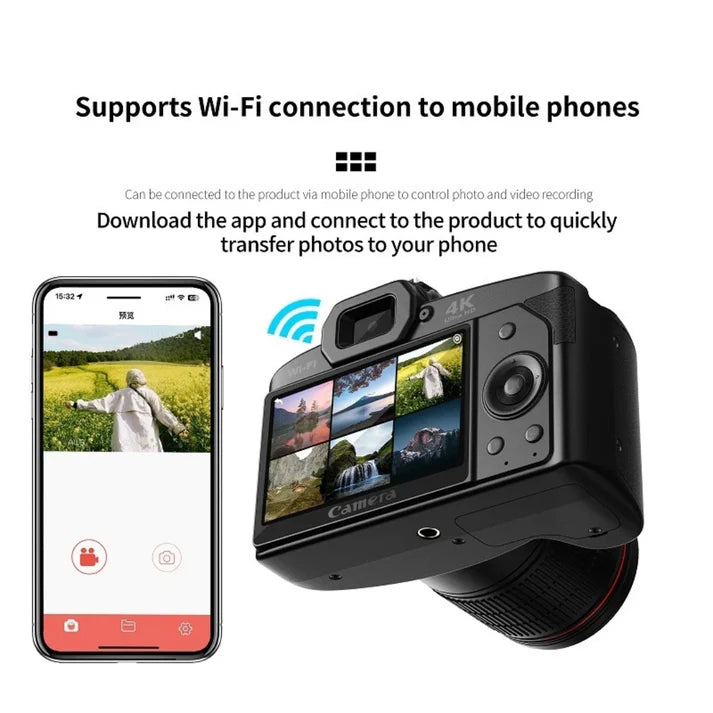 Appareil photo numérique HD WIFI 4K