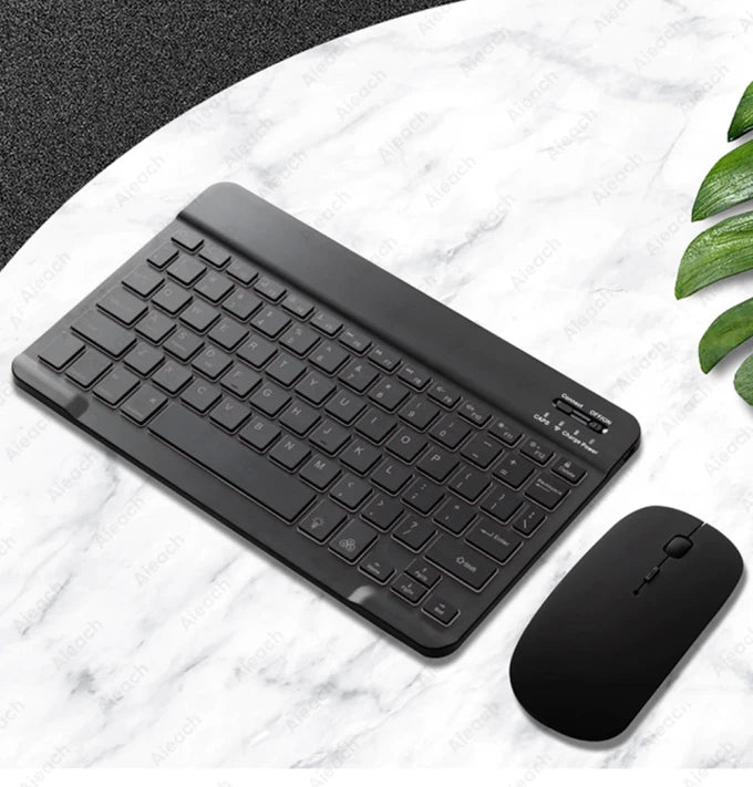 Clavier et souris sans fil Bluetooth, pour iPad, Samsung, Xiaomi, Huawei, Teclado, compatible iOS, Android, Windows